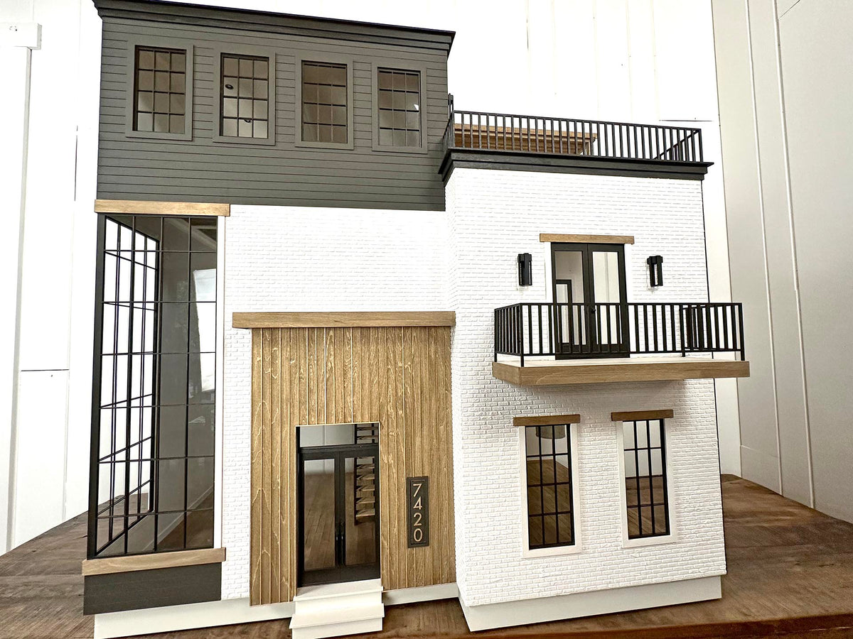 The Evanston: Modern Townhouse Kit in 1:12 Scale